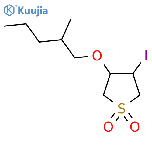 3-iodo-4-(2-methylpentyl)oxy-1lambda6-thiolane-1,1-dione structure