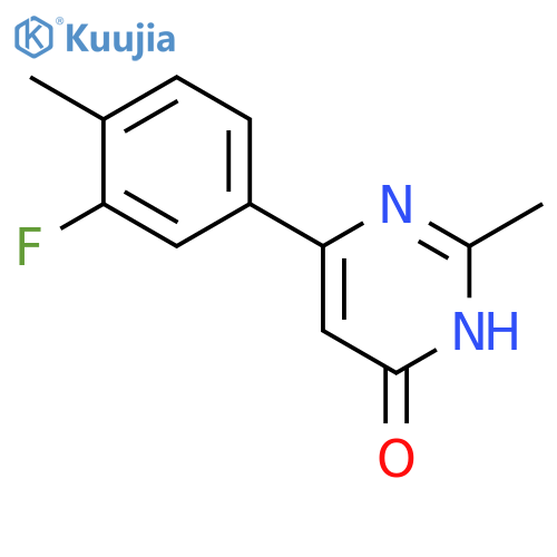 6-(3-fluoro-4-methylphenyl)-2-methylpyrimidin-4-ol structure