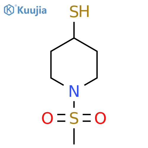 1-Methanesulfonylpiperidine-4-thiol structure