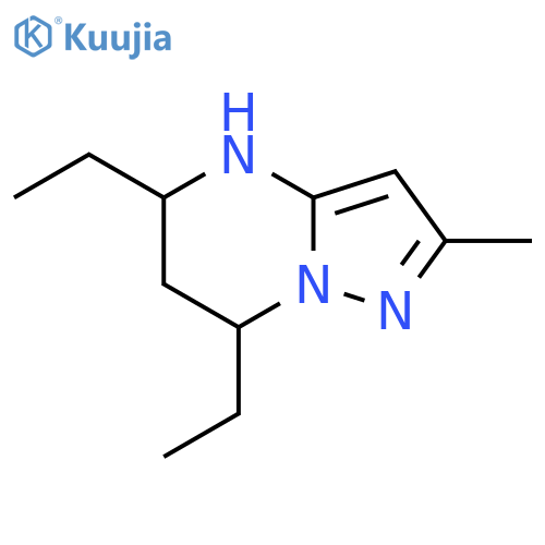 5,7-diethyl-2-methyl-4H,5H,6H,7H-pyrazolo1,5-apyrimidine structure