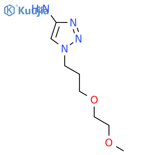1-3-(2-methoxyethoxy)propyl-1H-1,2,3-triazol-4-amine structure