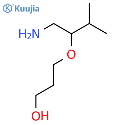 3-(1-amino-3-methylbutan-2-yl)oxypropan-1-ol structure