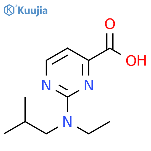 4-Pyrimidinecarboxylic acid, 2-[ethyl(2-methylpropyl)amino]- structure
