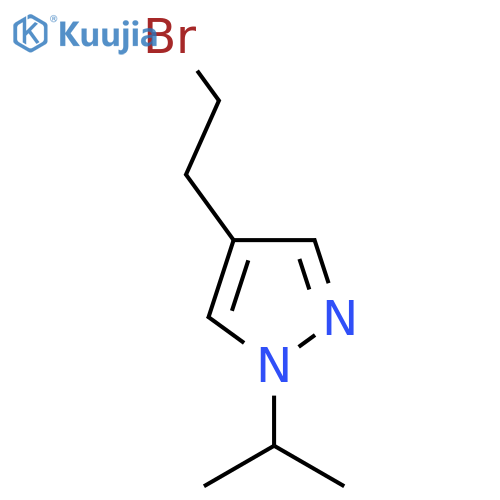4-(2-bromoethyl)-1-(propan-2-yl)-1H-pyrazole structure
