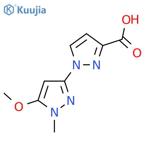 1-(5-methoxy-1-methyl-1H-pyrazol-3-yl)-1H-pyrazole-3-carboxylic acid structure