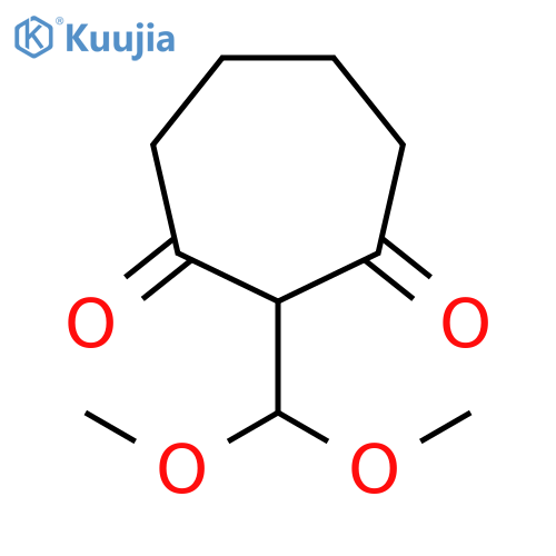 2-(dimethoxymethyl)cycloheptane-1,3-dione structure