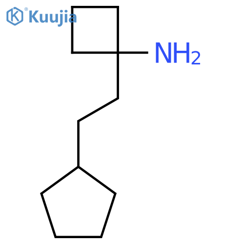 1-(2-cyclopentylethyl)cyclobutan-1-amine structure