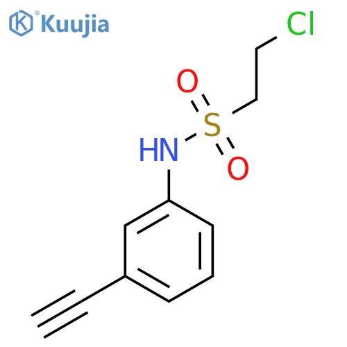 2-Chloro-N-(3-ethynylphenyl)ethane-1-sulfonamide structure