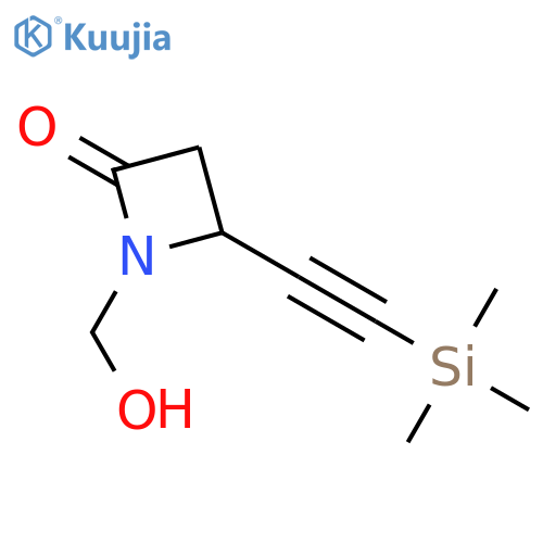 2-Azetidinone, 1-(hydroxymethyl)-4-[(trimethylsilyl)ethynyl]- structure