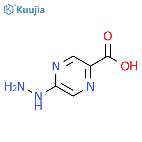 5-hydrazinylpyrazine-2-carboxylic acid structure