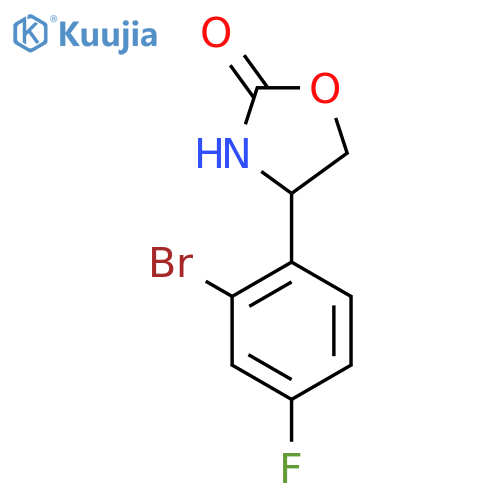 4-(2-bromo-4-fluorophenyl)-1,3-oxazolidin-2-one structure