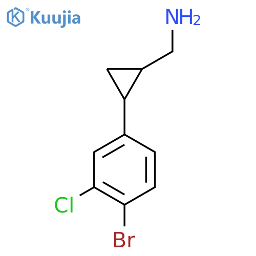 2-(4-bromo-3-chlorophenyl)cyclopropylmethanamine structure