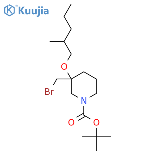 tert-butyl 3-(bromomethyl)-3-(2-methylpentyl)oxypiperidine-1-carboxylate structure