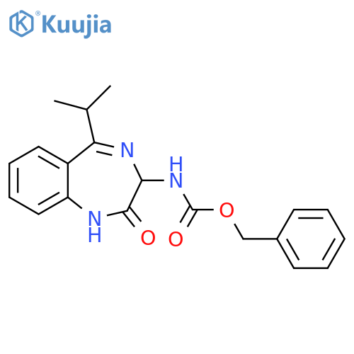 Carbamic acid, [2,3-dihydro-5-(1-methylethyl)-2-oxo-1H-1,4-benzodiazepin-3-yl]-, phenylmethyl ester (9CI) structure