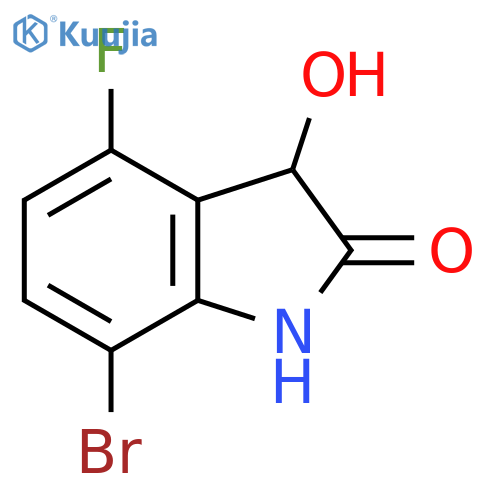 2H-Indol-2-one, 7-bromo-4-fluoro-1,3-dihydro-3-hydroxy- structure