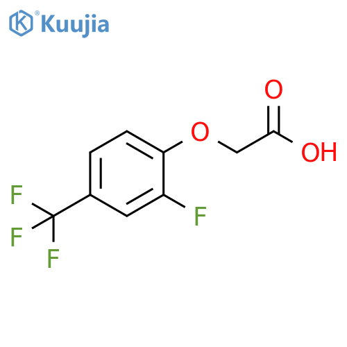 2-2-fluoro-4-(trifluoromethyl)phenoxyacetic acid structure
