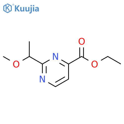 4-Pyrimidinecarboxylic acid, 2-(1-methoxyethyl)-, ethyl ester structure