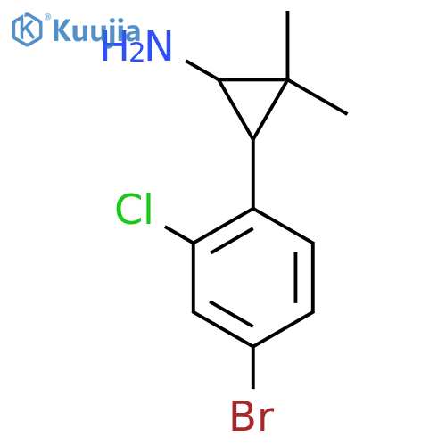 3-(4-bromo-2-chlorophenyl)-2,2-dimethylcyclopropan-1-amine structure