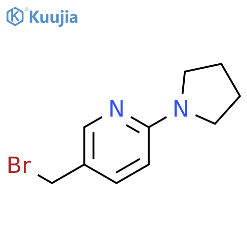 5-(bromomethyl)-2-(pyrrolidin-1-yl)pyridine structure