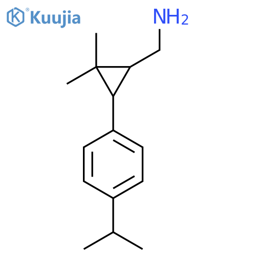 {2,2-dimethyl-3-4-(propan-2-yl)phenylcyclopropyl}methanamine structure