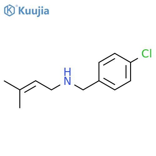 (4-chlorophenyl)methyl(3-methylbut-2-en-1-yl)amine structure