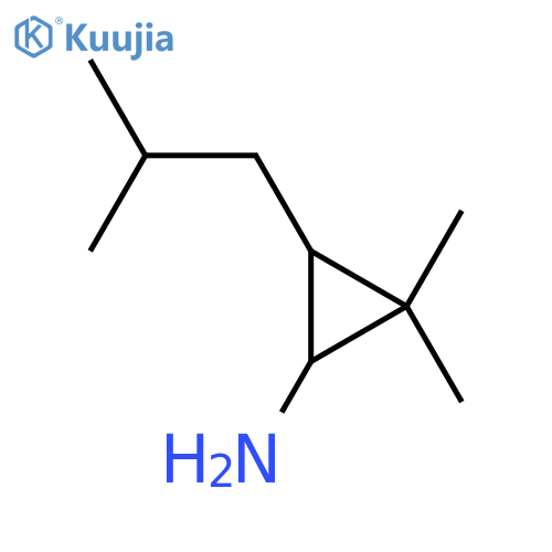 2,2-dimethyl-3-(2-methylpropyl)cyclopropan-1-amine structure