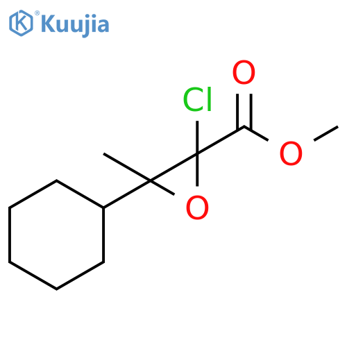 2-Oxiranecarboxylic acid, 2-chloro-3-cyclohexyl-3-methyl-, methyl ester structure