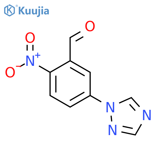 2-nitro-5-(1H-1,2,4-triazol-1-yl)benzaldehyde structure