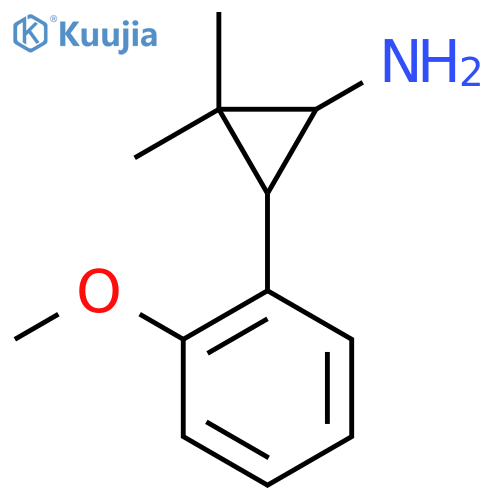 3-(2-methoxyphenyl)-2,2-dimethylcyclopropan-1-amine structure
