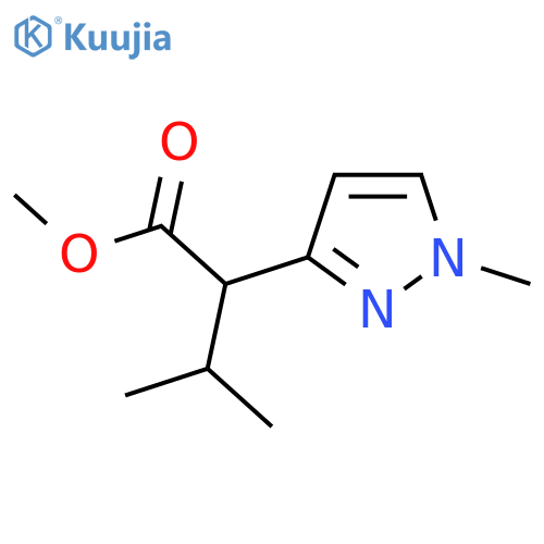methyl 3-methyl-2-(1-methyl-1H-pyrazol-3-yl)butanoate structure