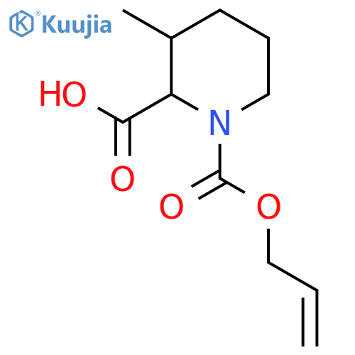 3-methyl-1-(prop-2-en-1-yloxy)carbonylpiperidine-2-carboxylic acid structure