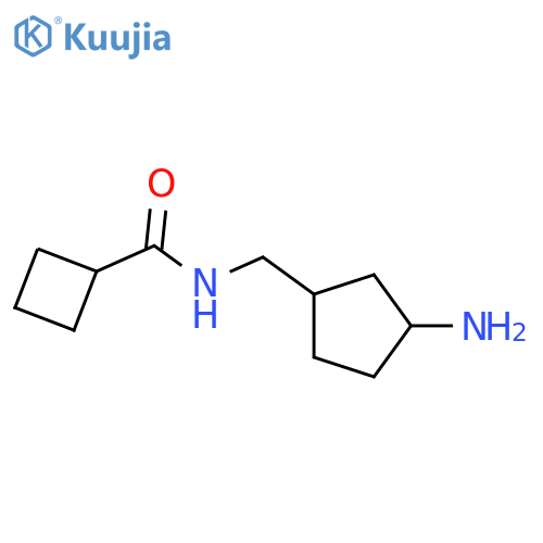 N-[(3-Aminocyclopentyl)methyl]cyclobutanecarboxamide structure
