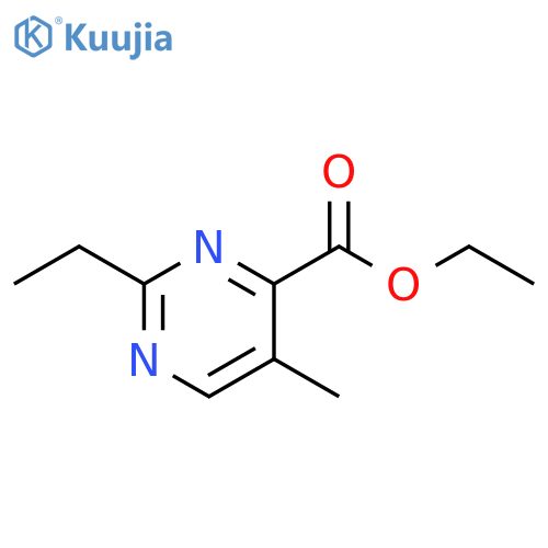 4-Pyrimidinecarboxylic acid, 2-ethyl-5-methyl-, ethyl ester structure