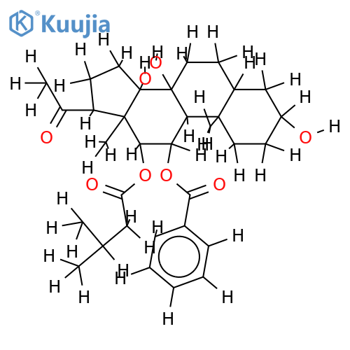 11(12)-Benzoyl,12(11)-(3-methylbatanoyl)-3,8,11,12,14-Pentahydroxypregnan-20-one structure