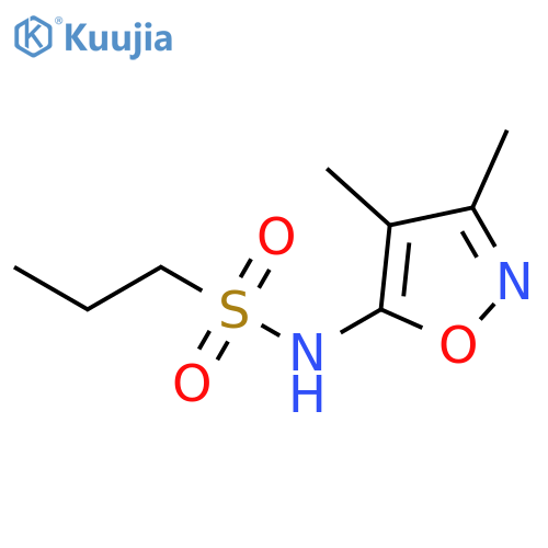 N-(3,4-dimethyl-1,2-oxazol-5-yl)propane-1-sulfona
mide structure