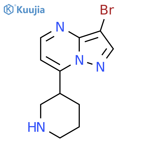 3-{3-bromopyrazolo1,5-apyrimidin-7-yl}piperidine structure