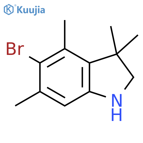 1H-Indole, 5-bromo-2,3-dihydro-3,3,4,6-tetramethyl- structure