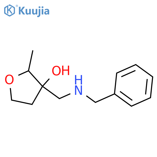 3-(benzylamino)methyl-2-methyloxolan-3-ol structure
