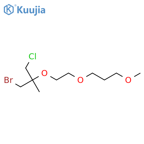 1-bromo-3-chloro-2-2-(3-methoxypropoxy)ethoxy-2-methylpropane structure