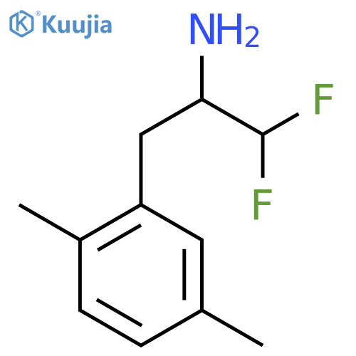 3-(2,5-dimethylphenyl)-1,1-difluoropropan-2-amine structure