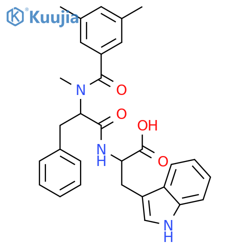 L-Tryptophan, N-[N-(3,5-dimethylbenzoyl)-N-methyl-D-phenylalanyl]- structure