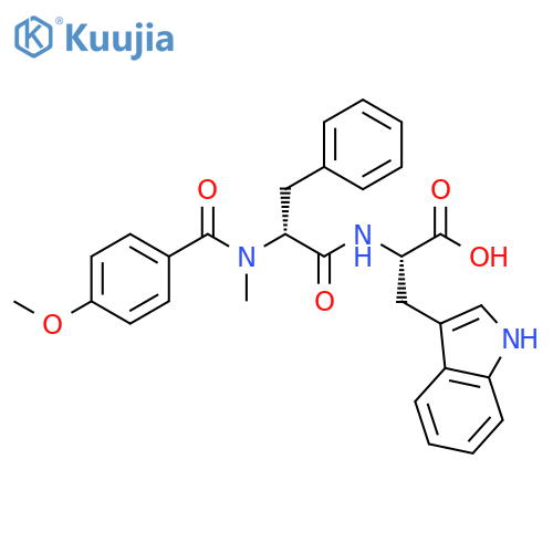 L-Tryptophan, N-[N-(4-methoxybenzoyl)-N-methyl-D-phenylalanyl]- structure