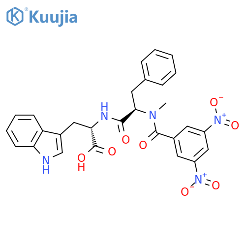 L-Tryptophan, N-[N-(3,5-dinitrobenzoyl)-N-methyl-D-phenylalanyl]- structure