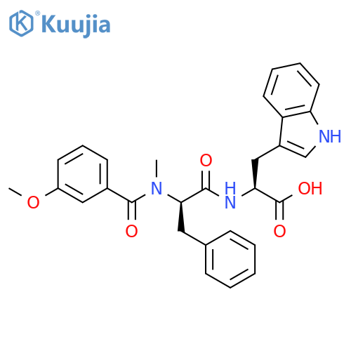 L-Tryptophan, N-[N-(3-methoxybenzoyl)-N-methyl-D-phenylalanyl]- structure