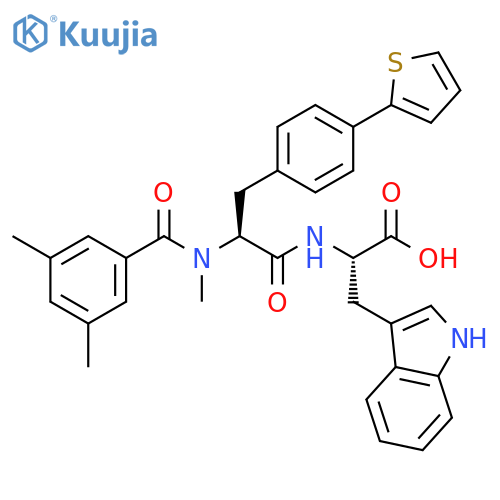 L-Tryptophan,N-[N-(3,5-dimethylbenzoyl)-N-methyl-4-(2-thienyl)-L-phenylalanyl]- structure