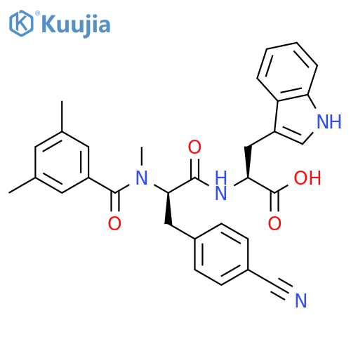 L-Tryptophan,N-[4-cyano-N-(3,5-dimethylbenzoyl)-N-methyl-D-phenylalanyl]- structure