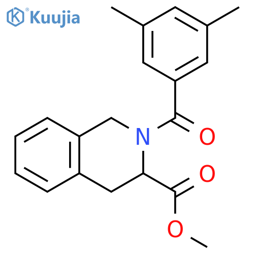 3-Isoquinolinecarboxylic acid,2-(3,5-dimethylbenzoyl)-1,2,3,4-tetrahydro-, methyl ester structure