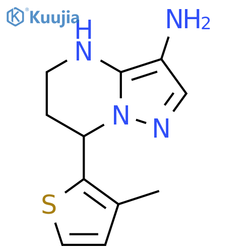 7-(3-methylthiophen-2-yl)-4H,5H,6H,7H-pyrazolo1,5-apyrimidin-3-amine structure