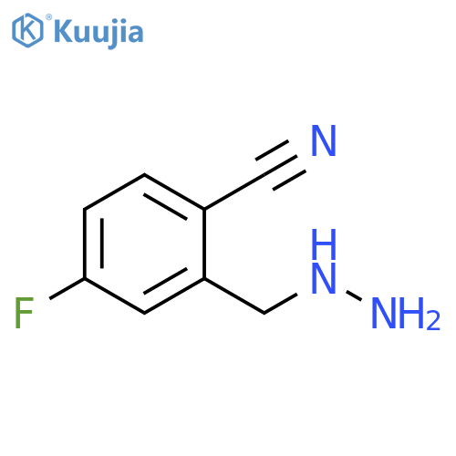 4-fluoro-2-(hydrazinylmethyl)benzonitrile structure
