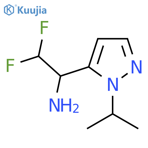 2,2-difluoro-1-1-(propan-2-yl)-1H-pyrazol-5-ylethan-1-amine structure